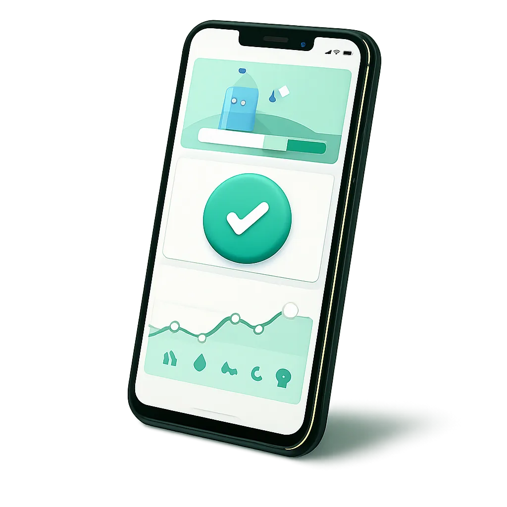 Desafio Leve app open on a phone